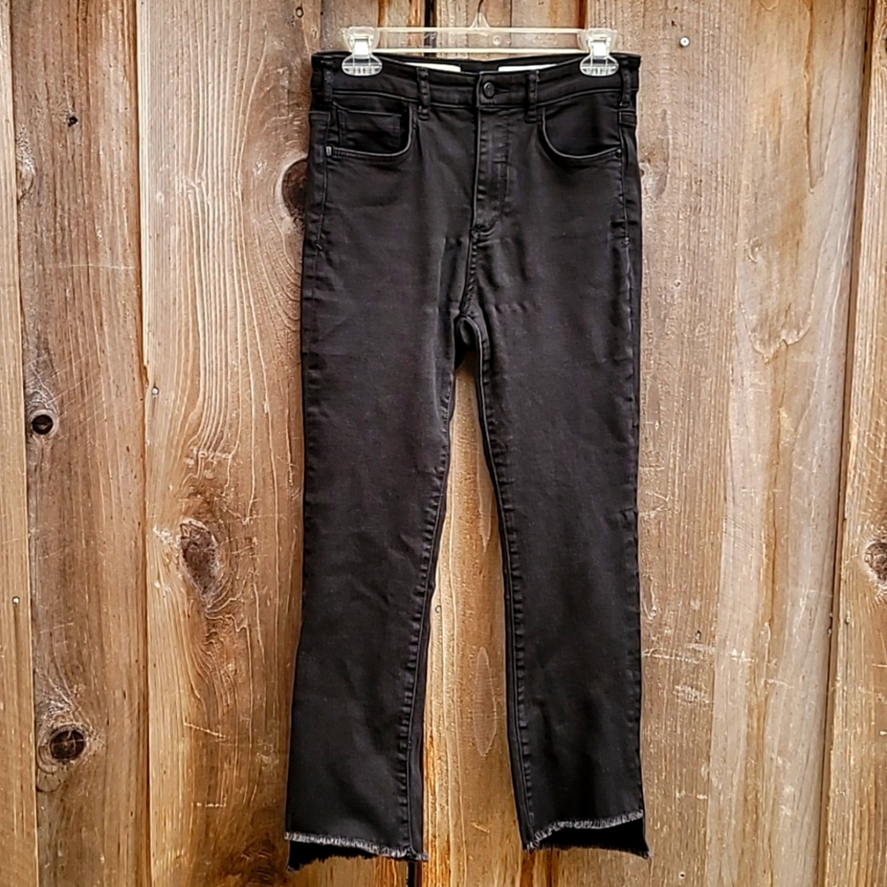 Anthropologie Pilcro Superscript Women's Crop Black Jeans Size 26